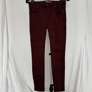 Chic Dark Red Skinny Jeans